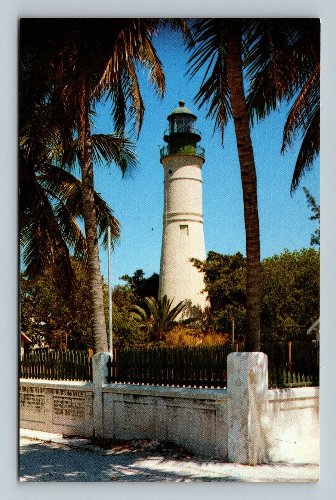 Key West FL-Florida, Famous Lighthouse, Tropical Park Vintage Souvenir Postcard