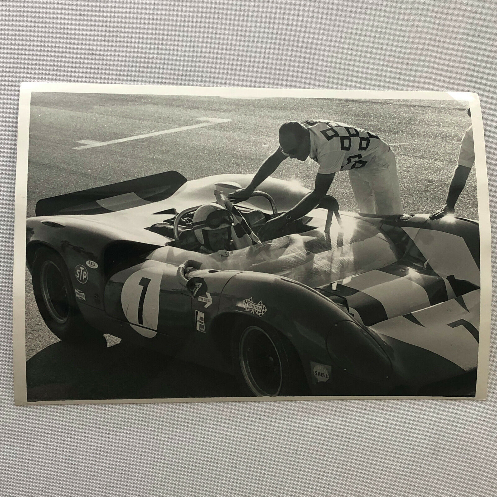 Vintage John Surtees Lola CanAm Racing Car Photo Photograph Bernard CAHIER 
