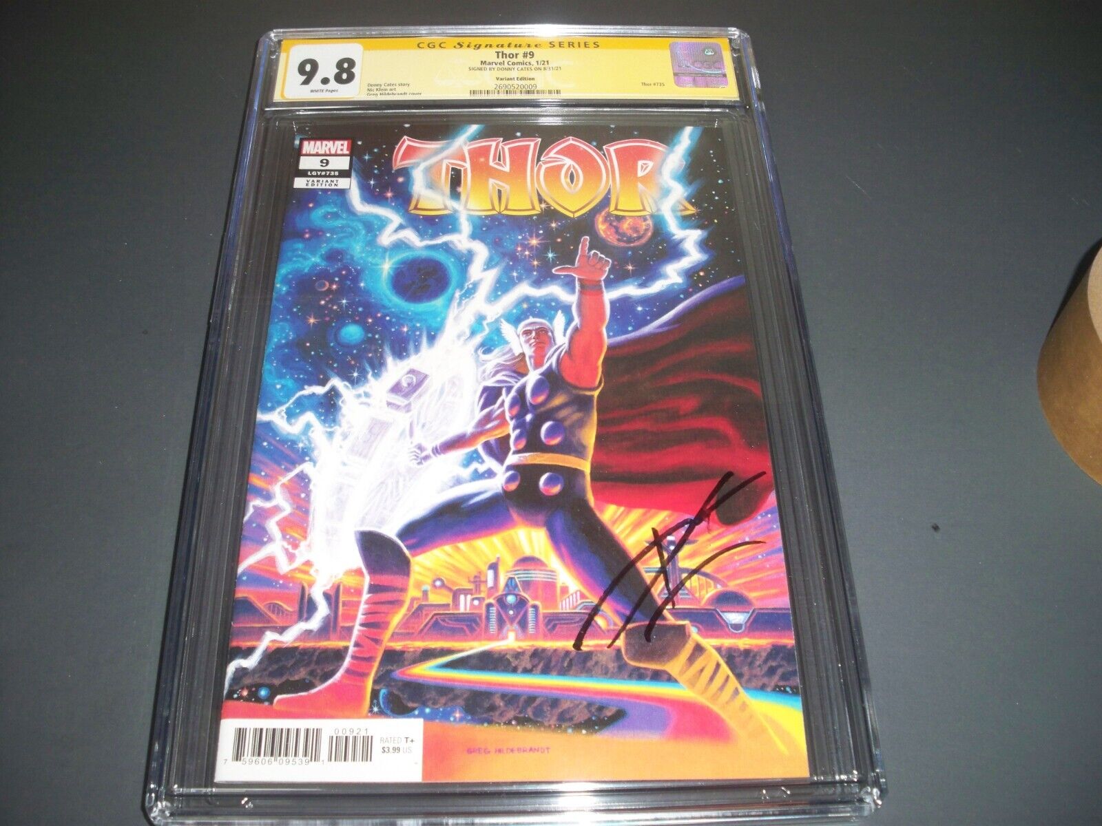 Thor #9 (735) 2021 Marvel Signed By Donny Cates CGC 9.8 Signature Series
