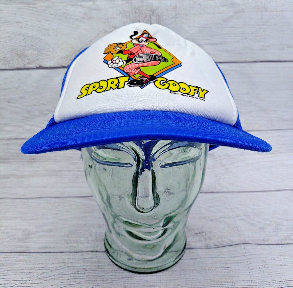 Vintage Sport Goofy Walt Disney Productions Snapback Hat Cap Mesh Back