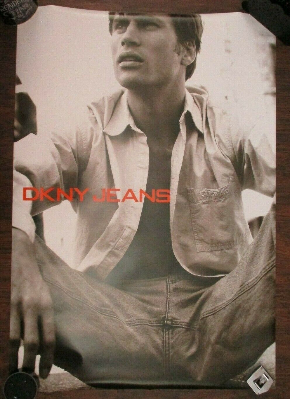 MARK VANDERLOO DKNY JEANS FASHION ADVERTISING POSTER 27X39 NEW VINTAGE 1990s