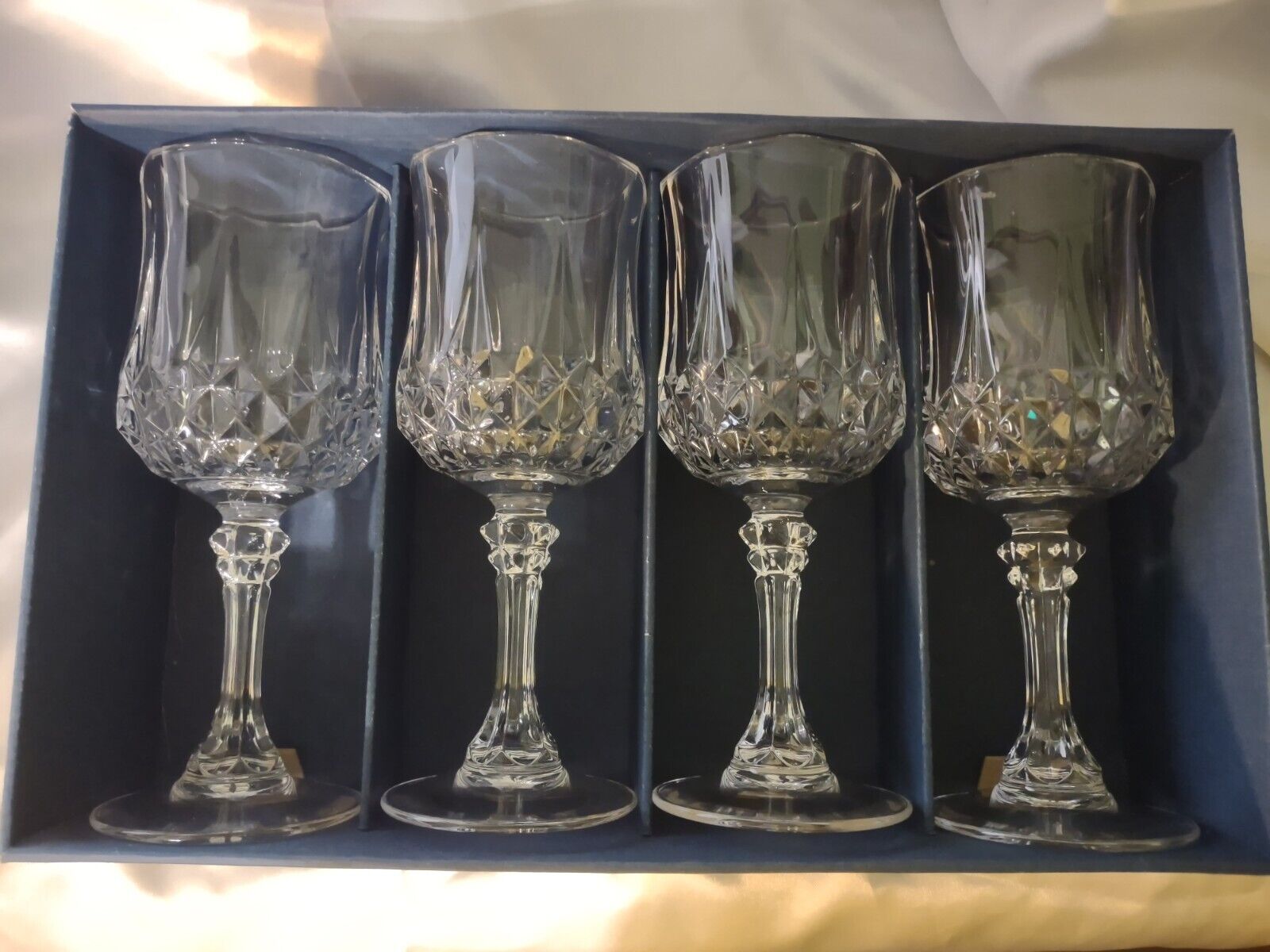 Vintage LONGCHAMP Cristal d’Arques 6oz Goblet Glasses  (Free SH w/6 purchases