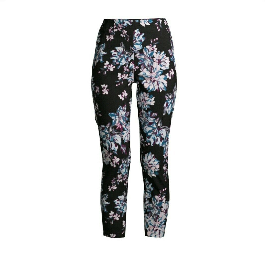 NWT Women\'s Time & Tru Millennum Skinny Pants  Flowered Design Size 4