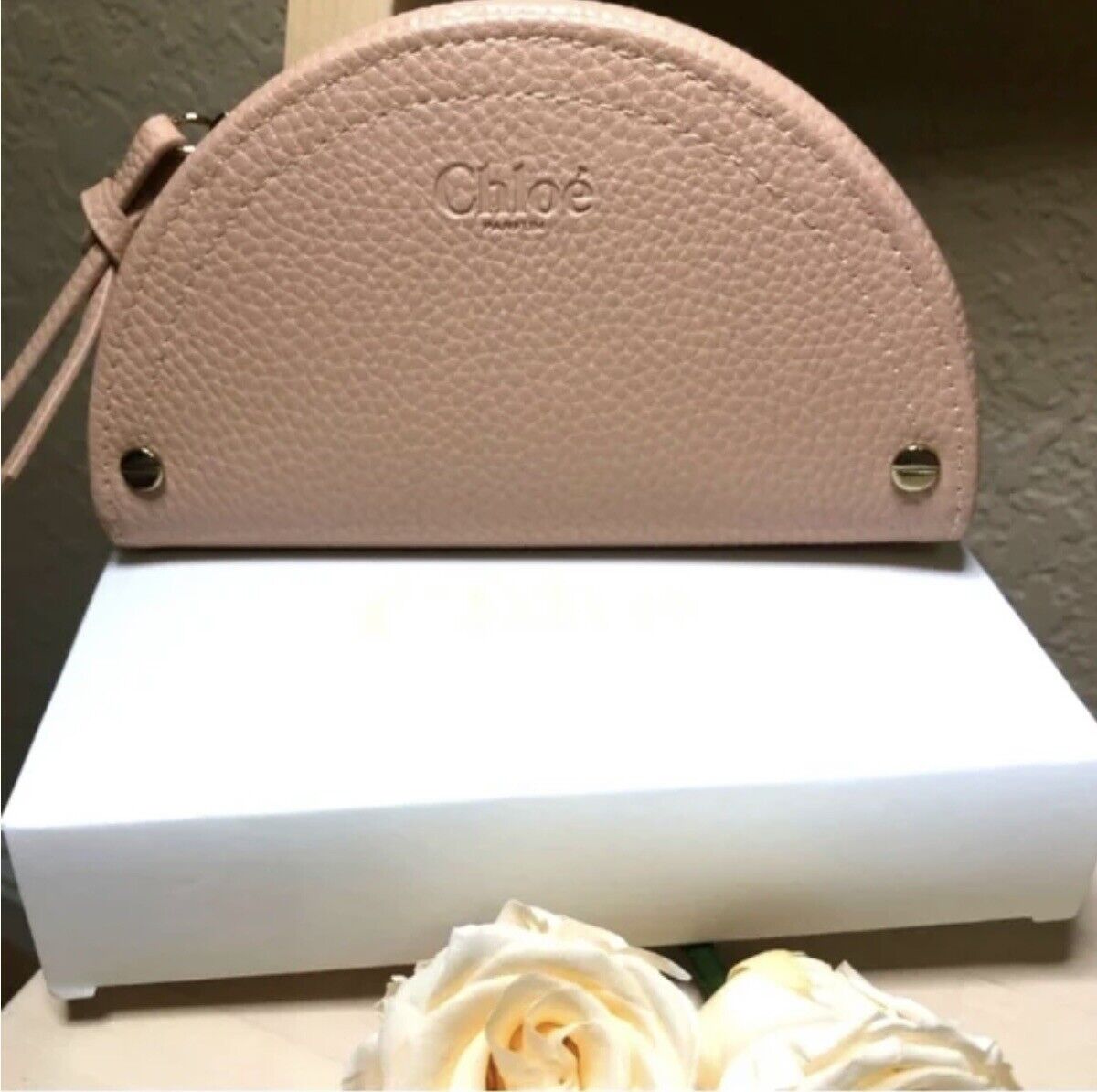 Chloe Small Oval Clutch Pouch Pochette Cosmetic Bag In The Box
