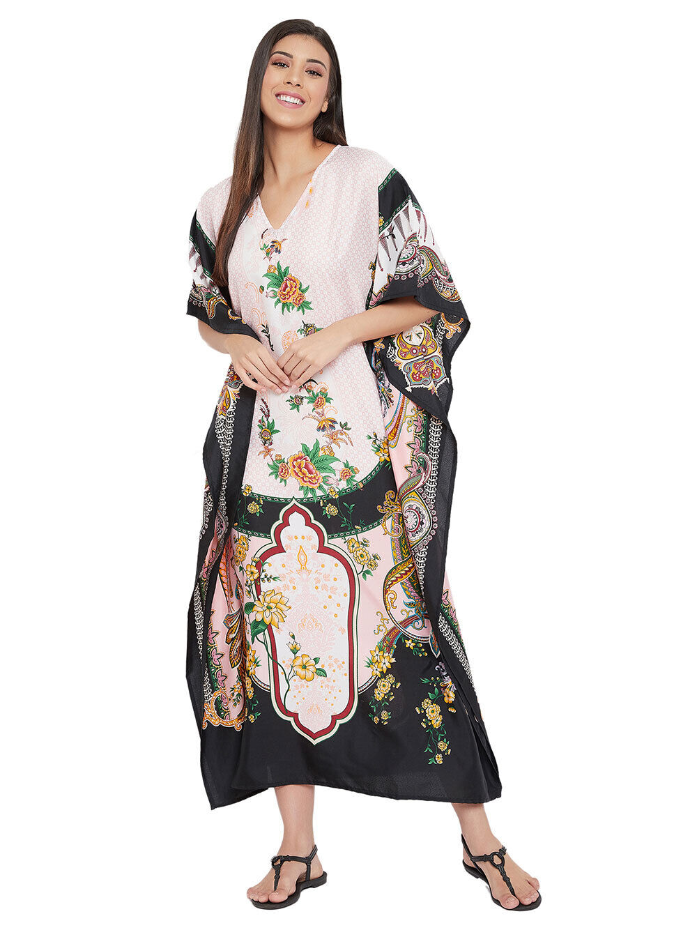 Women Kaftan Long Maxi Dress Plus Size Kimono Boho Gown Caftan Christmas Gift