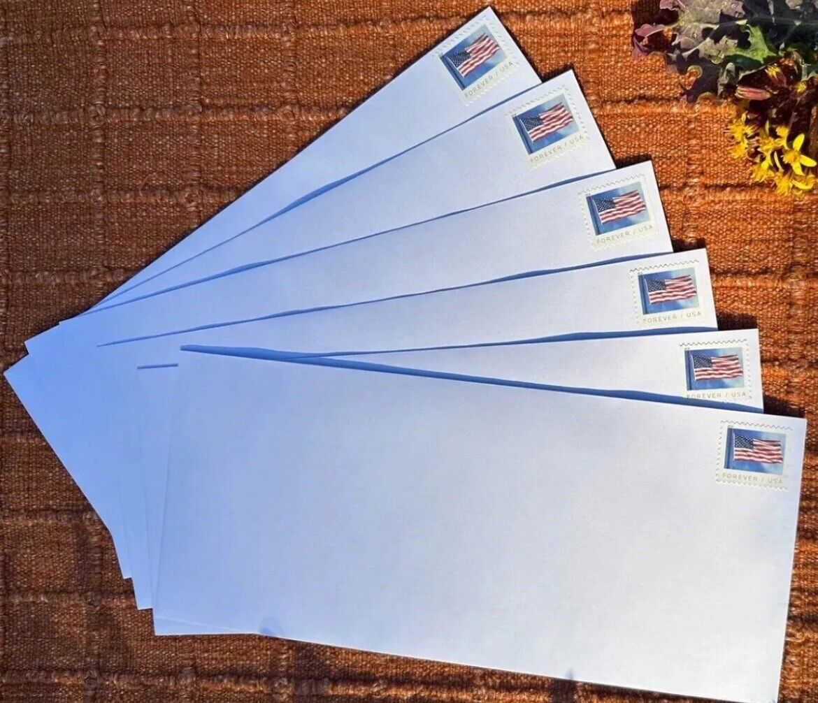 1000 #10 Pre Forever Stamped Peel & Seal envelopes