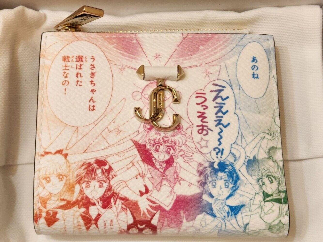 JIMMY CHOO Sailor Moon Guardians Hanni Wallet 100%  From Japan