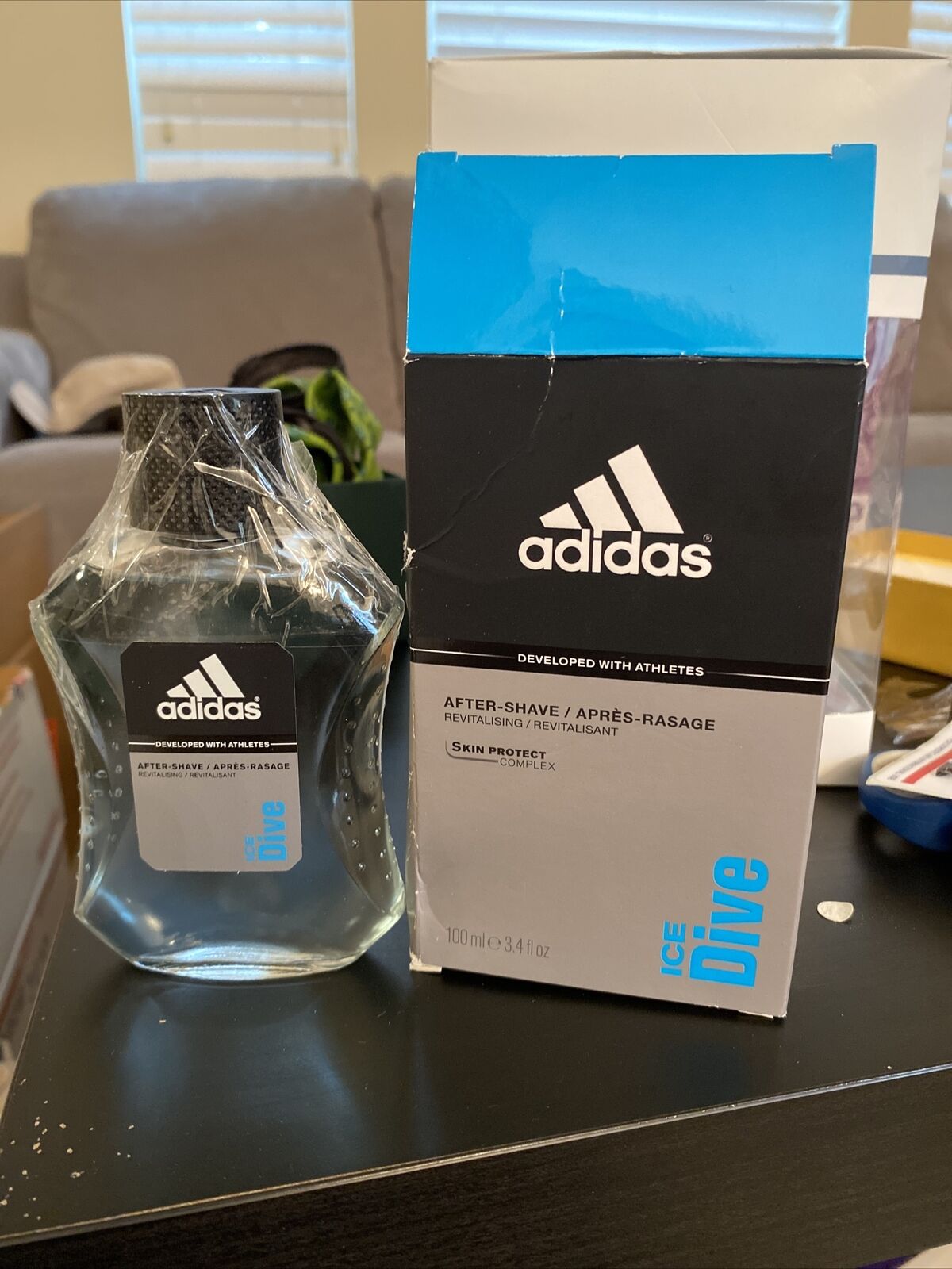 Adidas Ice Dive 3.4 oz After Shave Splash For Men 100ml Brand New With Box Homme