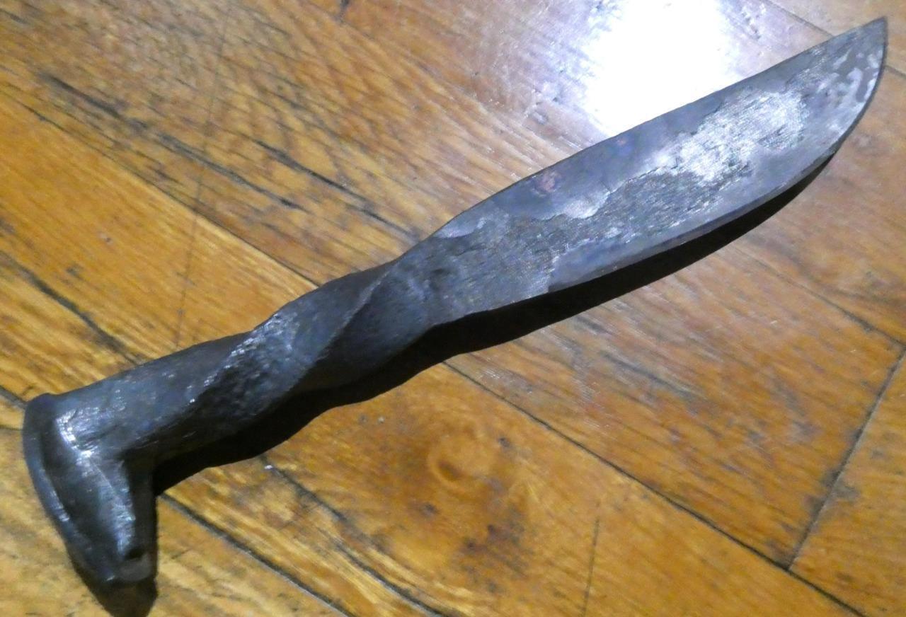 Hunting Survival Knife HAND FORGED Railroad Spike Rugged