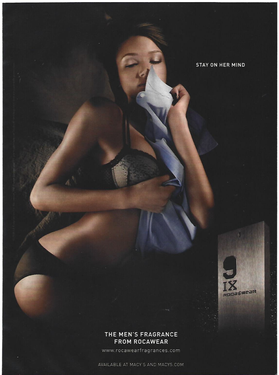 9 IX Rocawear Mens Cologne Print Ad, 9 IX Cologne for Men Magazine Ad