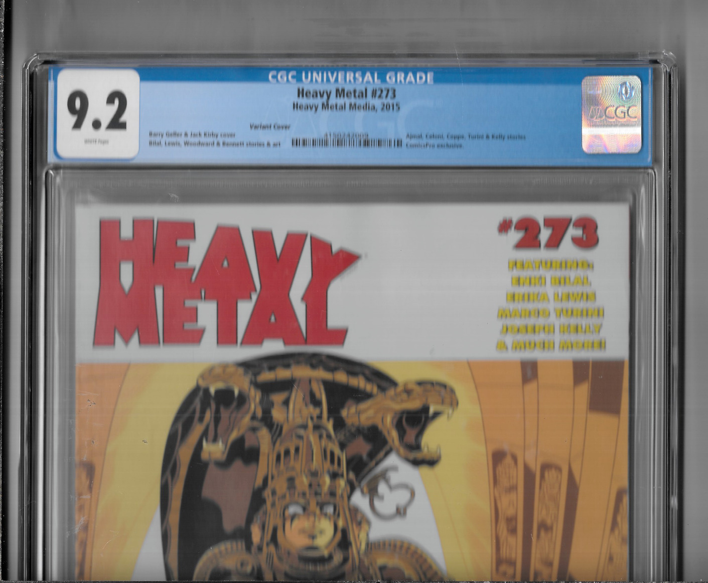 Heavy Metal Magazine #273 Comicspro 2015 Limited (500) Kirby Geller 9.2 CGC Case
