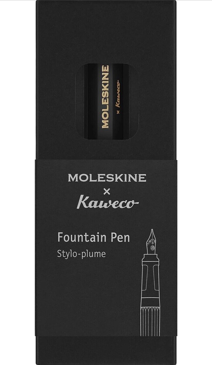 Moleskine x Kaweco, Fountain Pen, Medium Nib, Black with Blue Ink