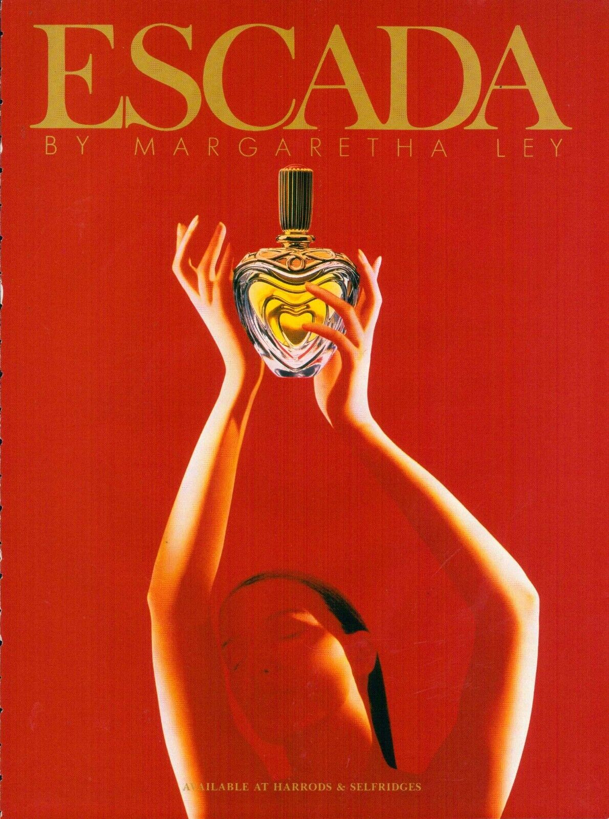 ESCADA Perfume Magazine Print Ad Cri du Couer Margaretha Ley vtg 1990s 1pg 1991