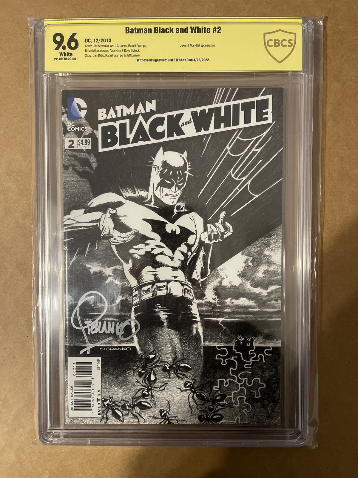 Batman: Black and White #2 (2013) CBCS 9.6 Signed By Jim Steranko