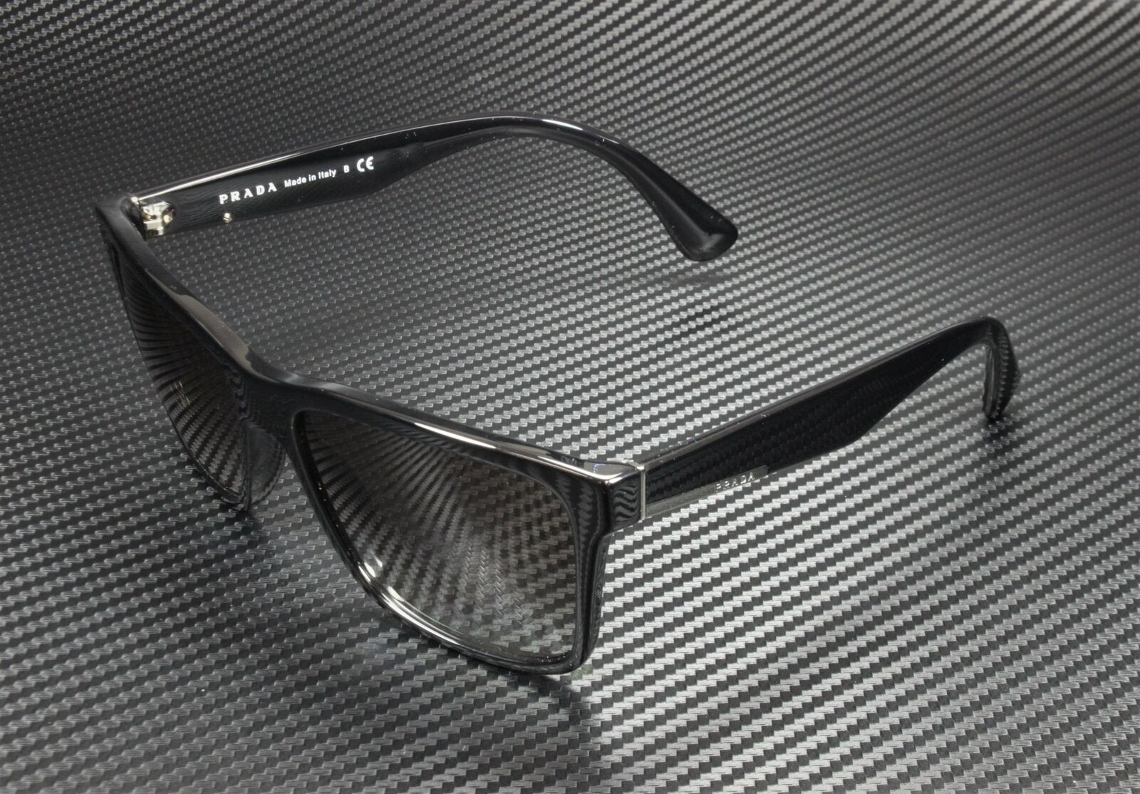PRADA PR 19SS 1AB0A7 Conceptual Black Grey Gradient 59 mm Men\'s Sunglasses