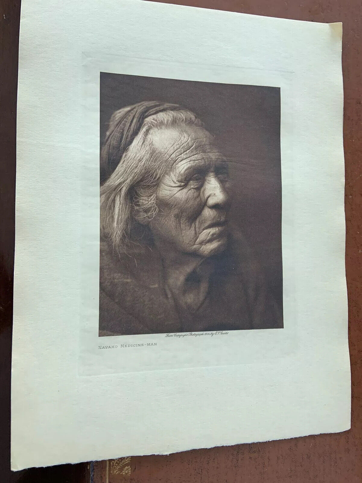 Edward Curtis photogravure Medicine Man Navaho photo authentic 