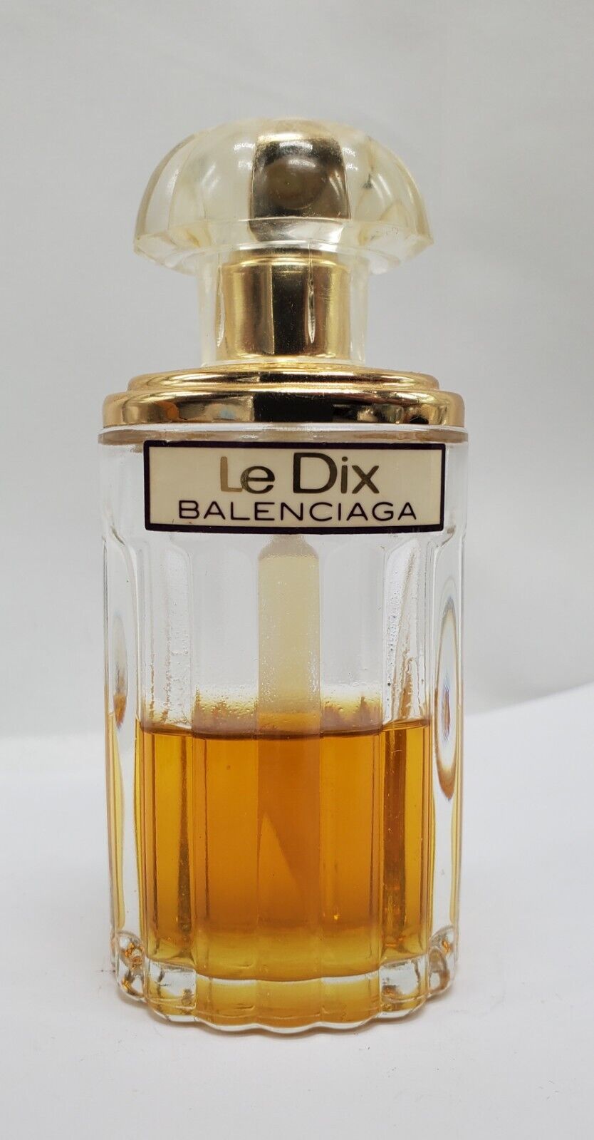 Balenciaga Le Dix Perfume Bottle EDT Spray France 1.66 oz 50ml 50% Full Vintage