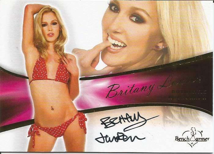 Britany Lauren 2011 auto Authentic Autograph Benchwarmers trading card A-37