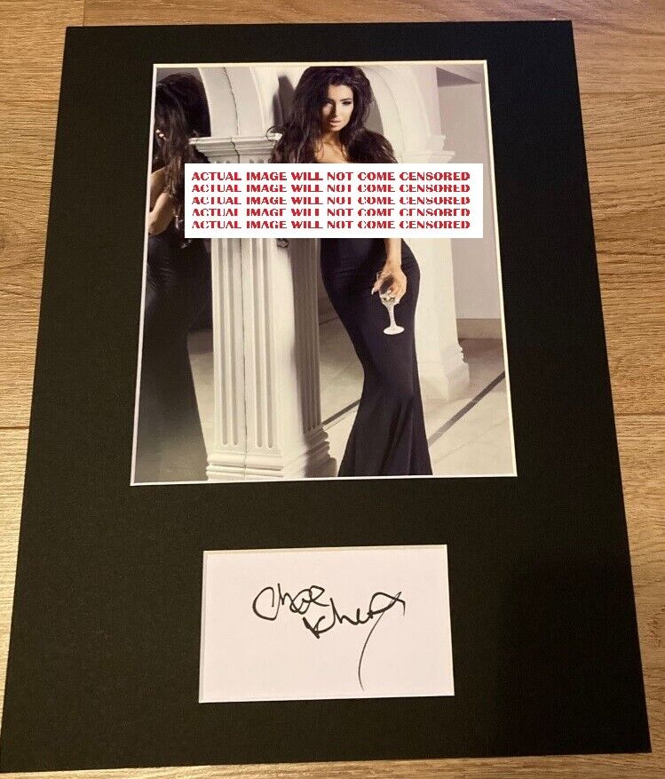 Chloe Khan  **HAND SIGNED**  16x12 mounted display  ~  AUTOGRAPH (Glamour Model)
