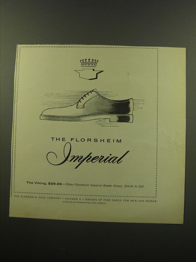 1959 Florsheim Imperial Viking Shoes Advertisement