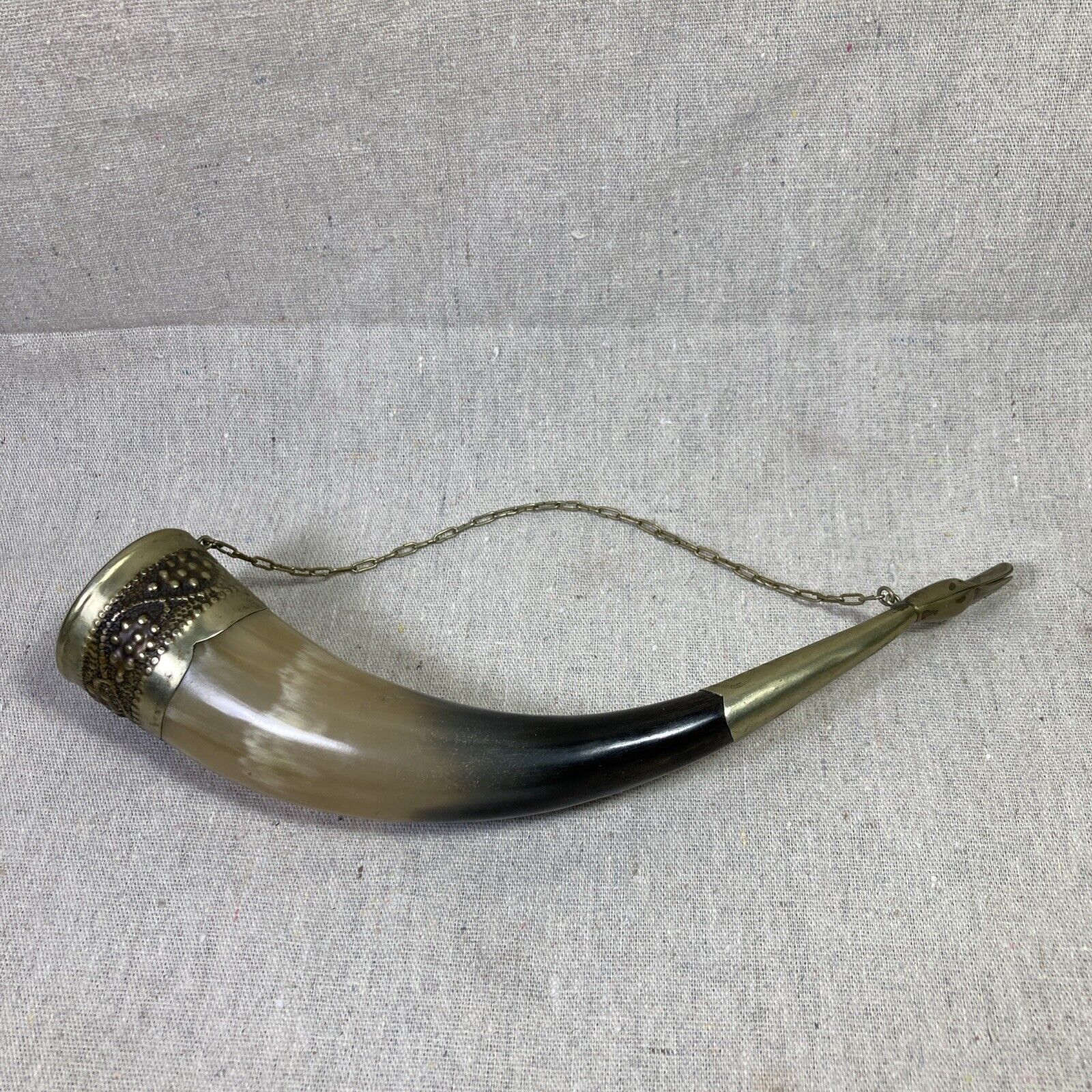 Decorative vintage horn with duck head
