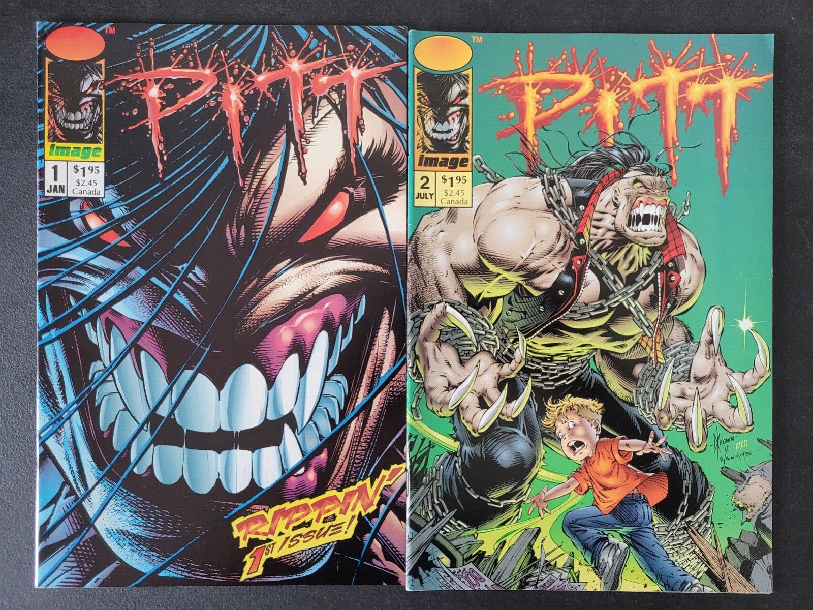 PITT #1 & 2 (1993) IMAGE COMICS FANTASTIC 1ST PRINT DALE KEOWN AMAZING ART