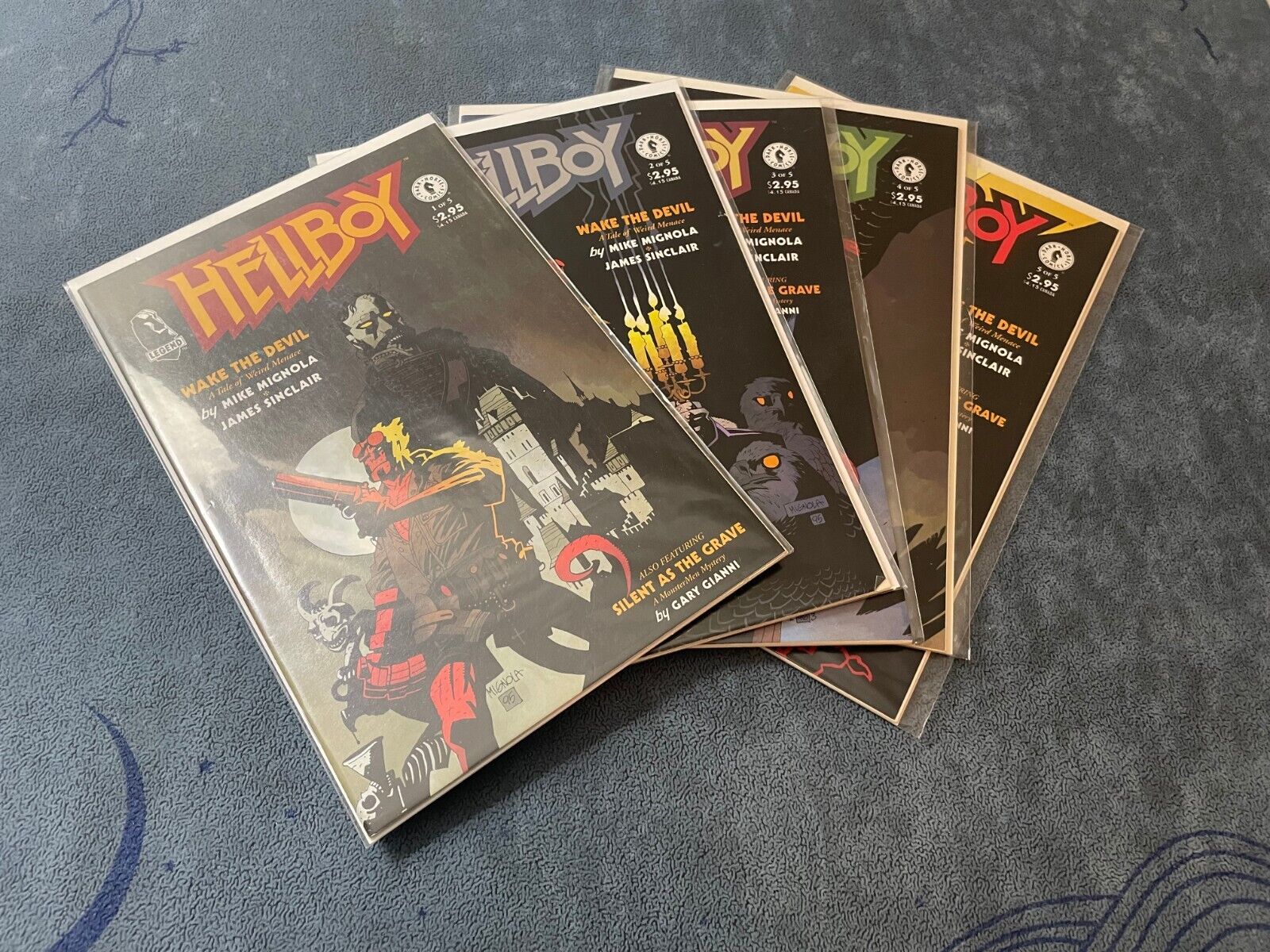 Hellboy Wake The Devil 1-5 1996 Dark Horse Comic Book Complete Set Mignola FN-VF
