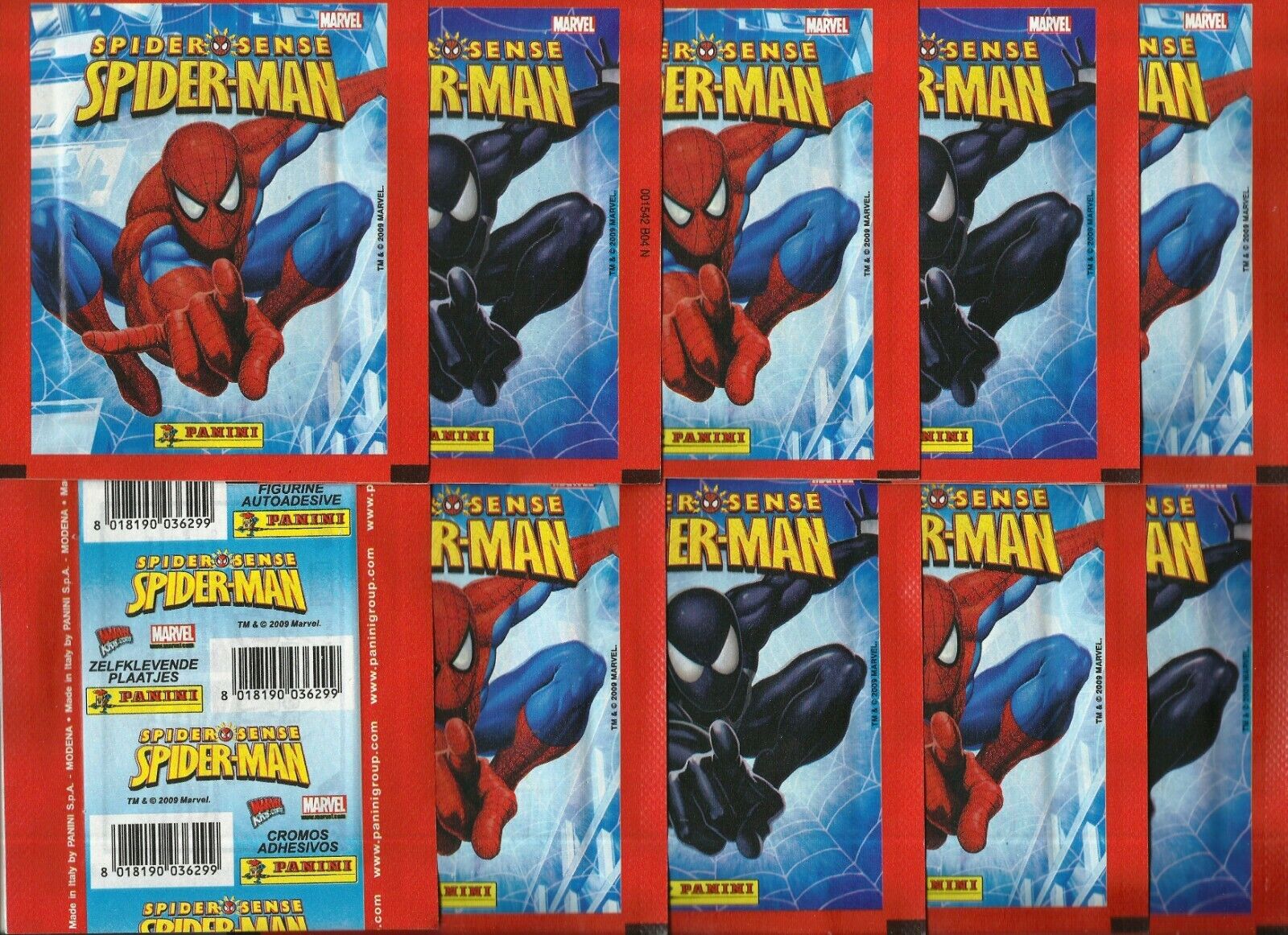 2009 Panini Spider-man 10 Sealed Packets