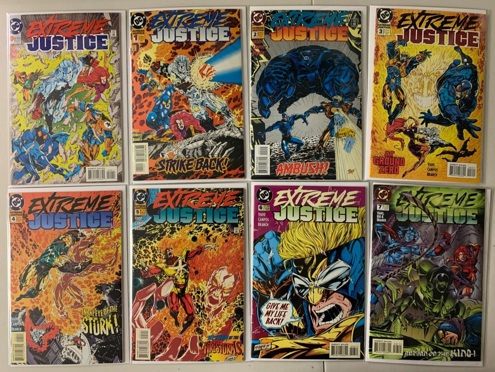Extreme Justice set #0-18 DC (average 7.0 VF-) 19 different books (1995-'96)