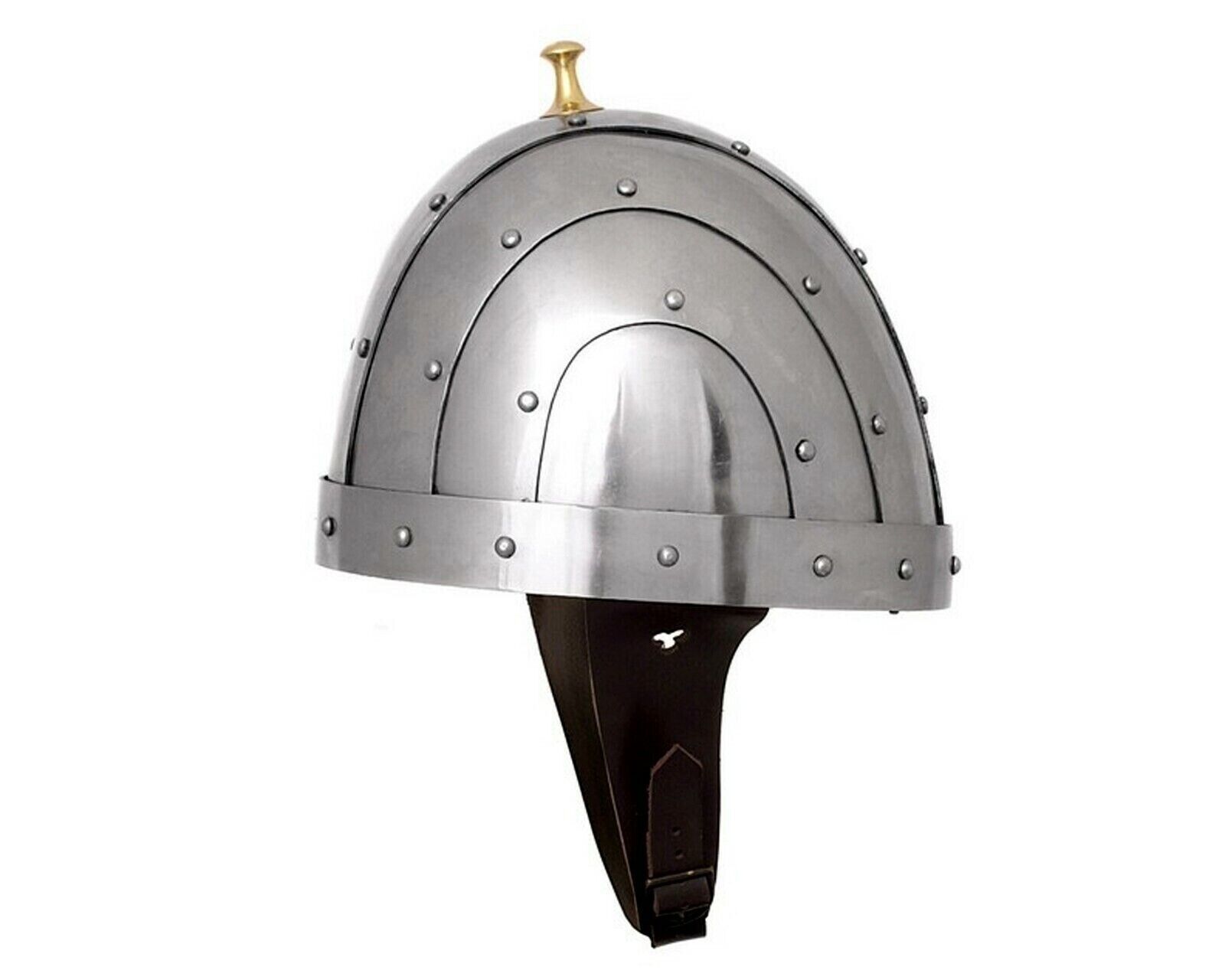 16 Gauge SCA Medieval Armour Knight Helmet Banded kettle hat 14 Ct