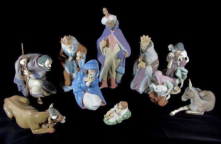 LLADRO**COMPLETE GLOSSY NATIVITY SET $3995 VALUE Brand New *GREAT GIFT***