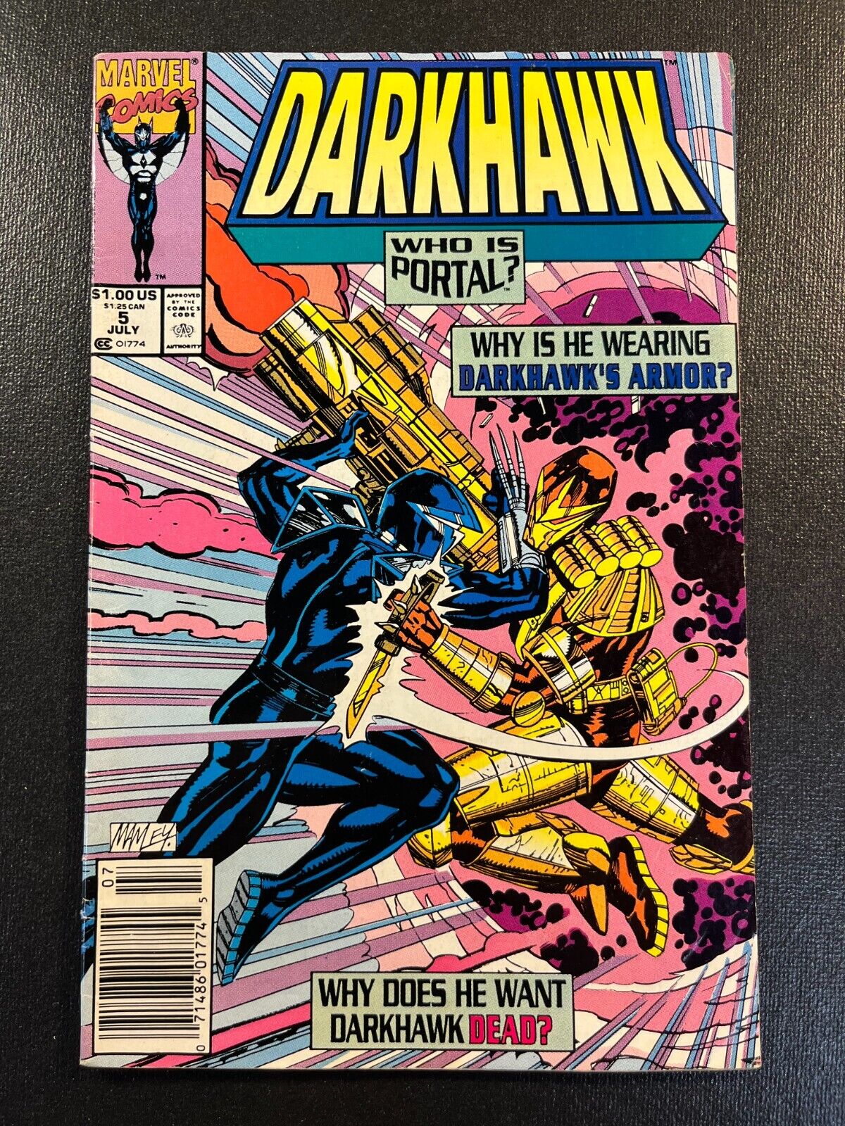 Darkhawk 5 NEWSTAND VENOM app's KEY 1st app PORTAL Guardsman V 1 Marvel Comics