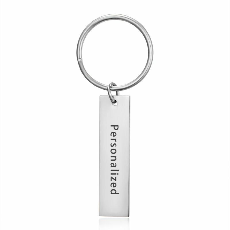 Stainless Steel Custom Letter Name Key Chain Personalized Free Engraved Keyring