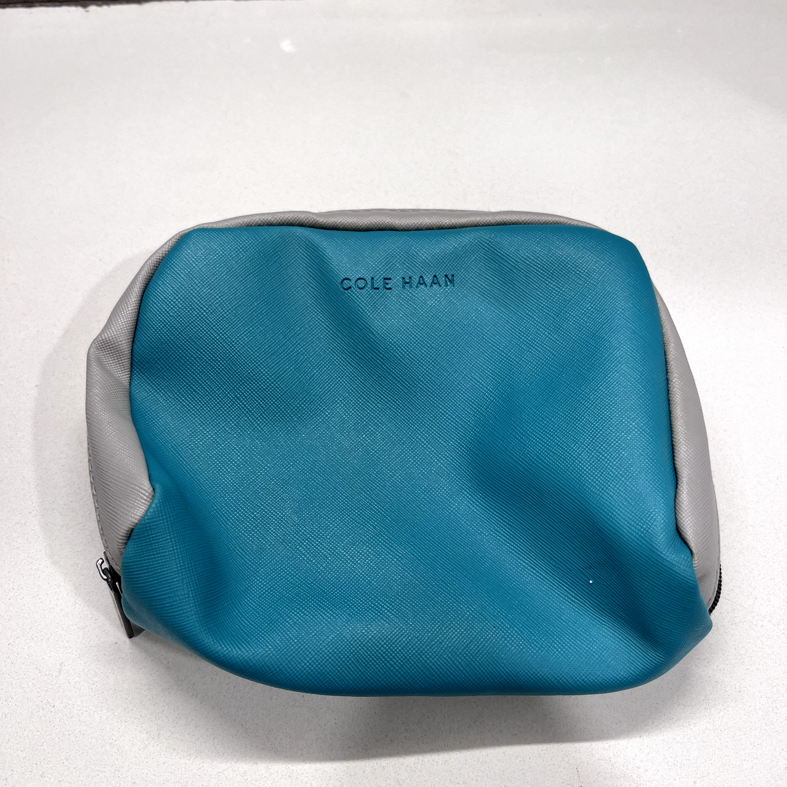 COLE HAAN Travel Bag Makeup ZERO GRAND Turquoise Vosmetic Bag Travel Holder