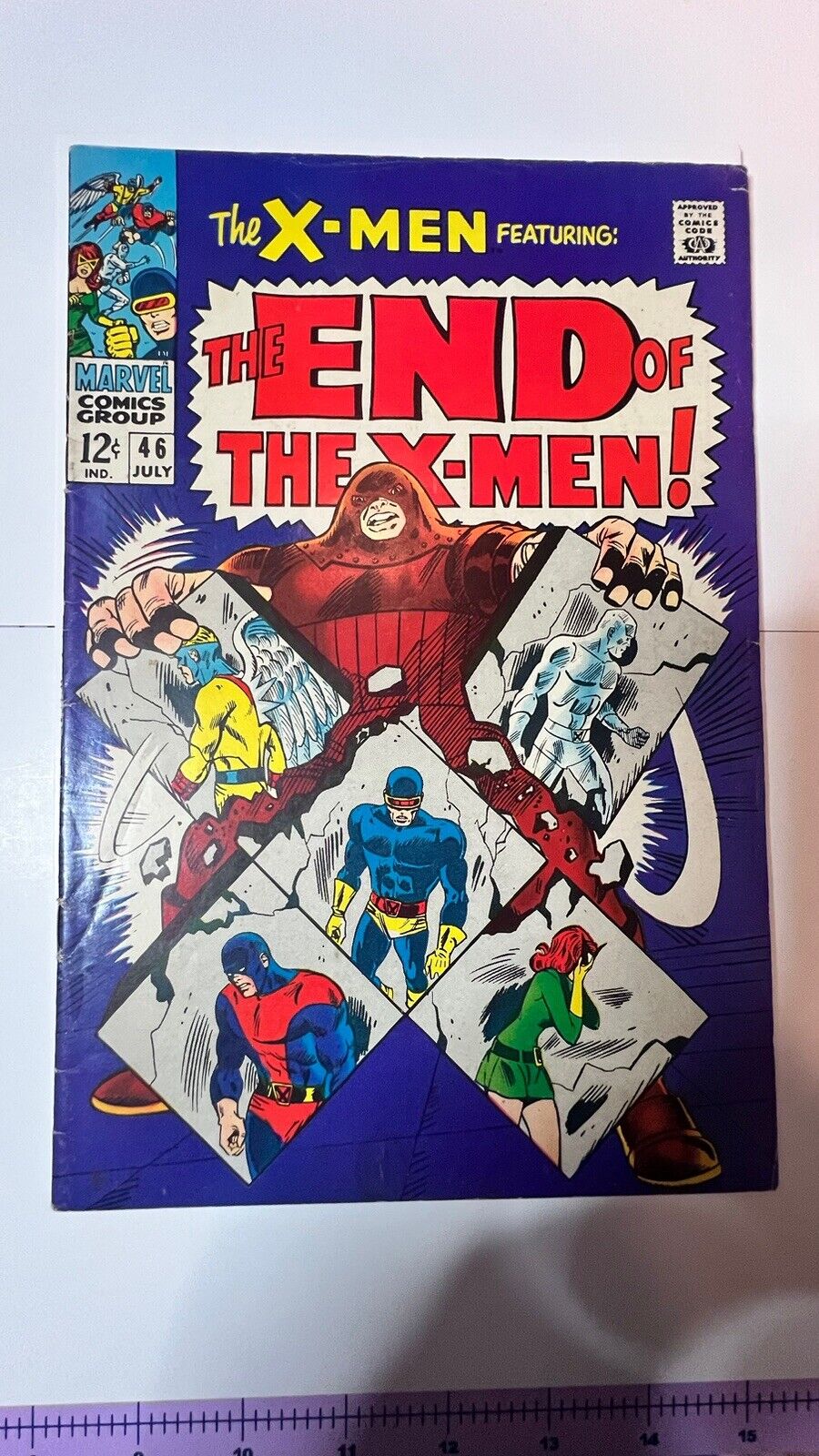 X-Men 46 VGF JUGGERNAUT Beast Angel Cyclops IceMan Marvel Girl 1968 Marvel