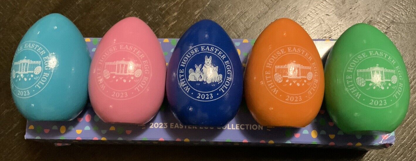 2023 Official White House Easter Egg Set Of 5 President Biden signed Made In USA