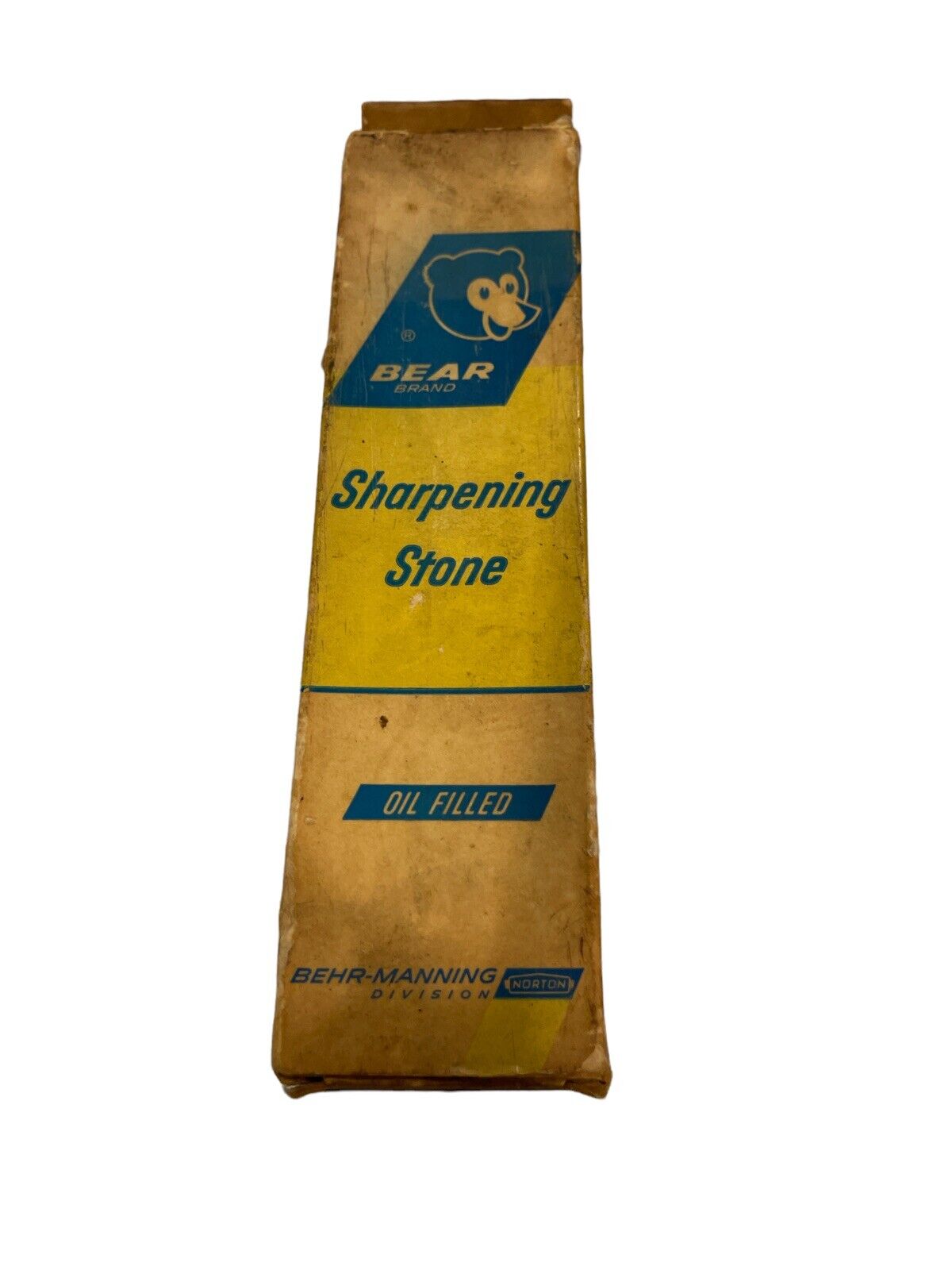 Vintage Behr-Manning Norton Bear Brand Sharping Stone  bench stone