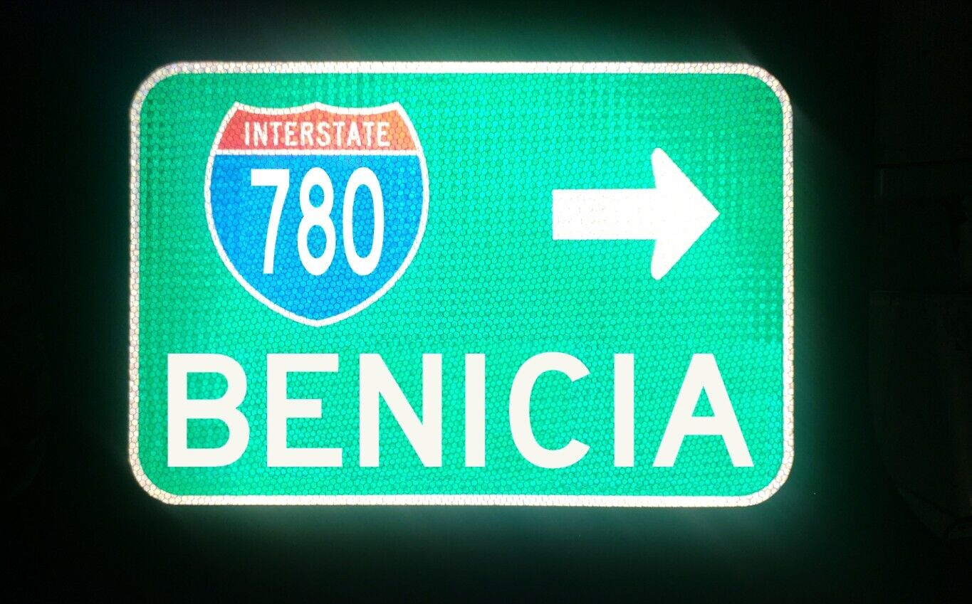 BENICIA Interstate 780 California route road sign 18