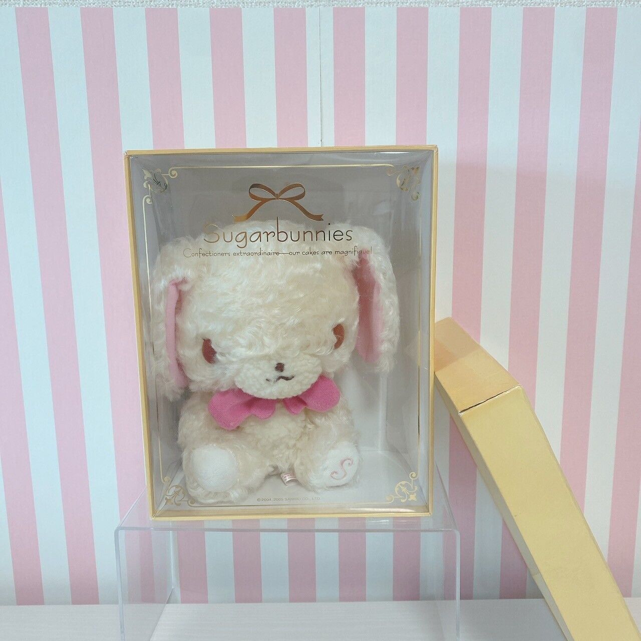 Sanrio Sugar bunnies Sirousa Plush Doll Cosmetic Box Fluffy Rabbit Sugarbunnies