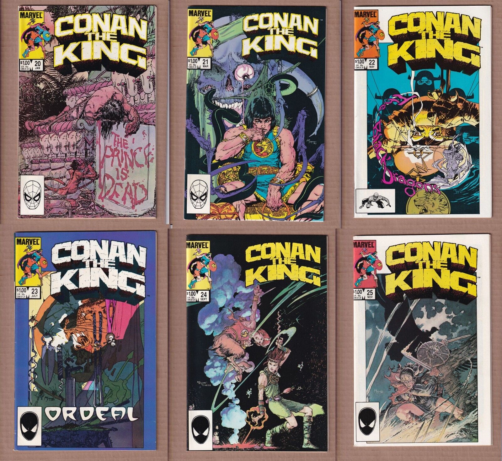 Conan the King 20-25 (Marvel, Alan Zelenetz, Marc Silvestri, 1984) 6 issues