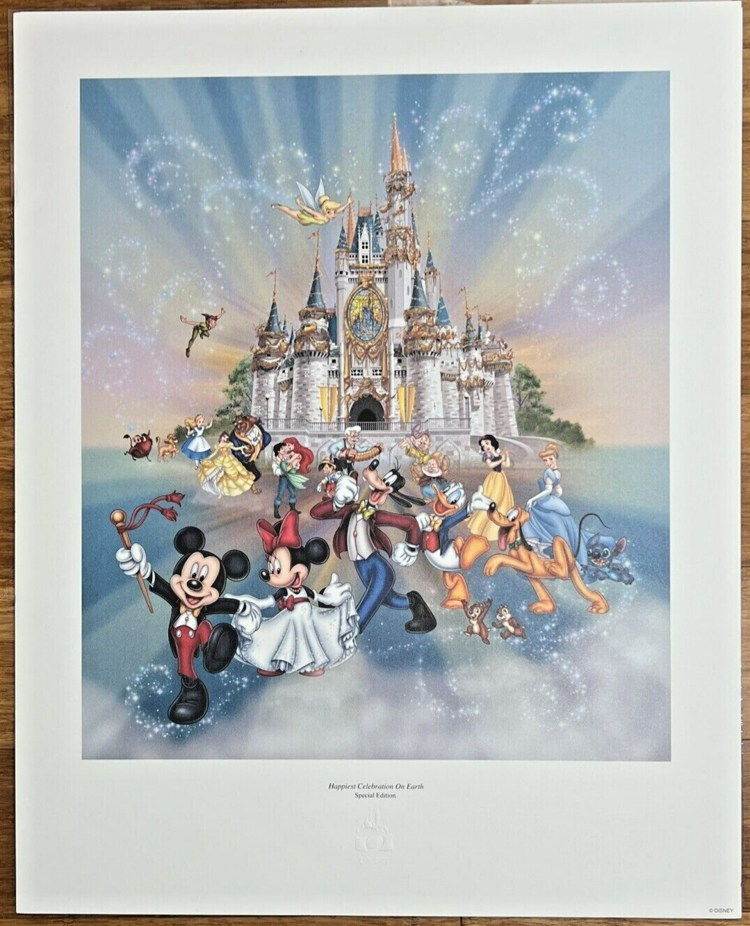 Disney Happiest Celebration On Earth Special Print Art with COA