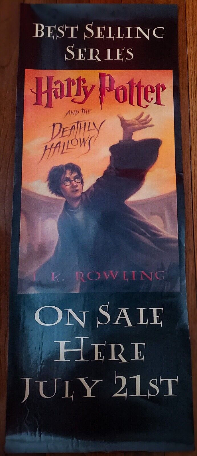 Harry Potter & The Deathly Hallows 2007 Book Release Poster.  16 X 42