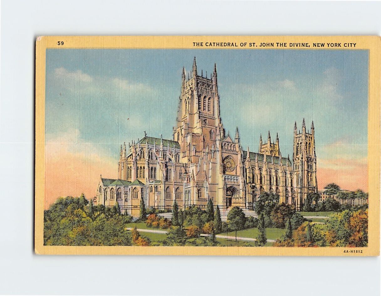 Postcard Cathedral St. John the Divine New York City New York USA