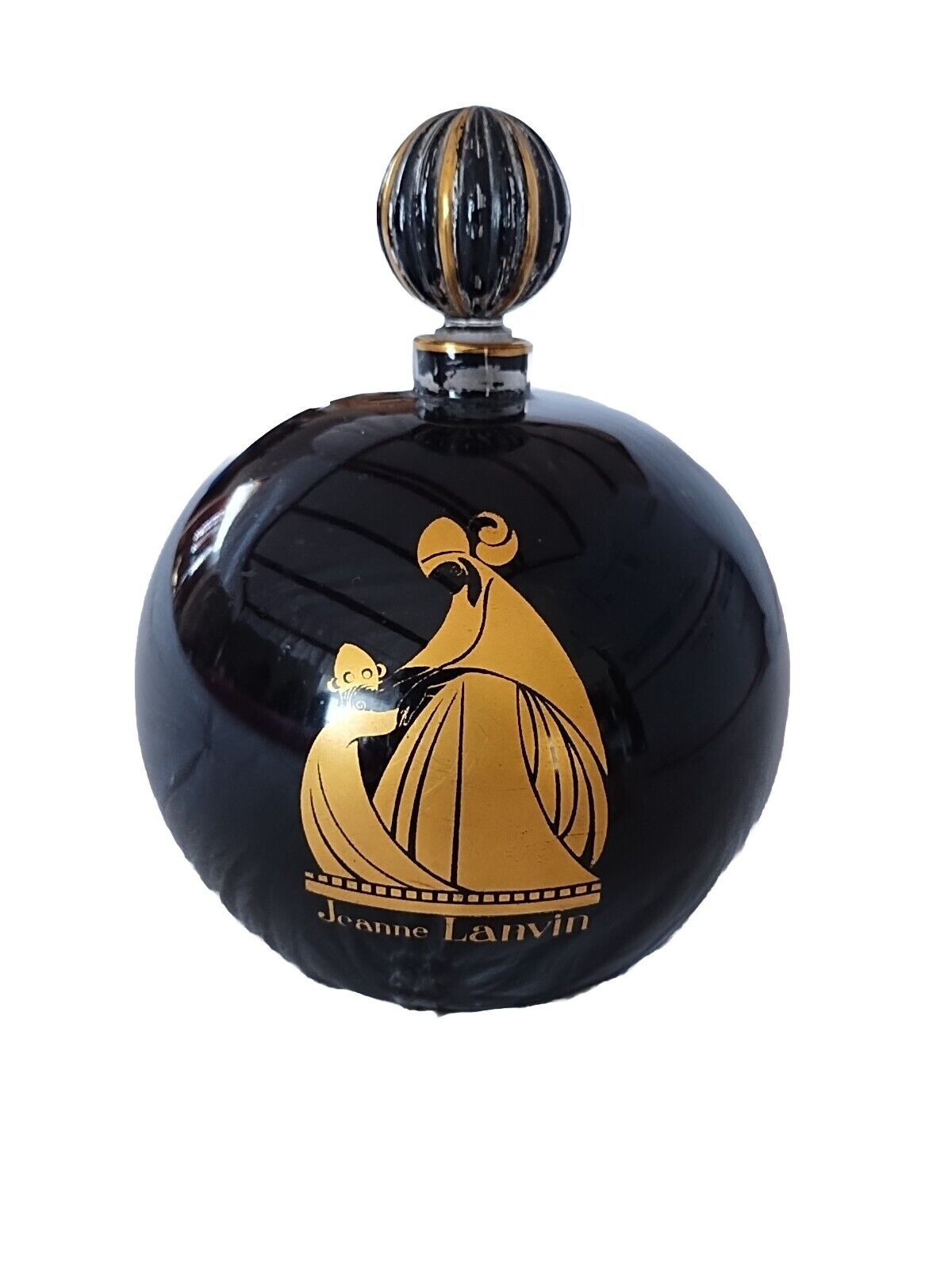 Lanvin Perfume Bottle Factice With Rare Black & Gold  Stopper  7\