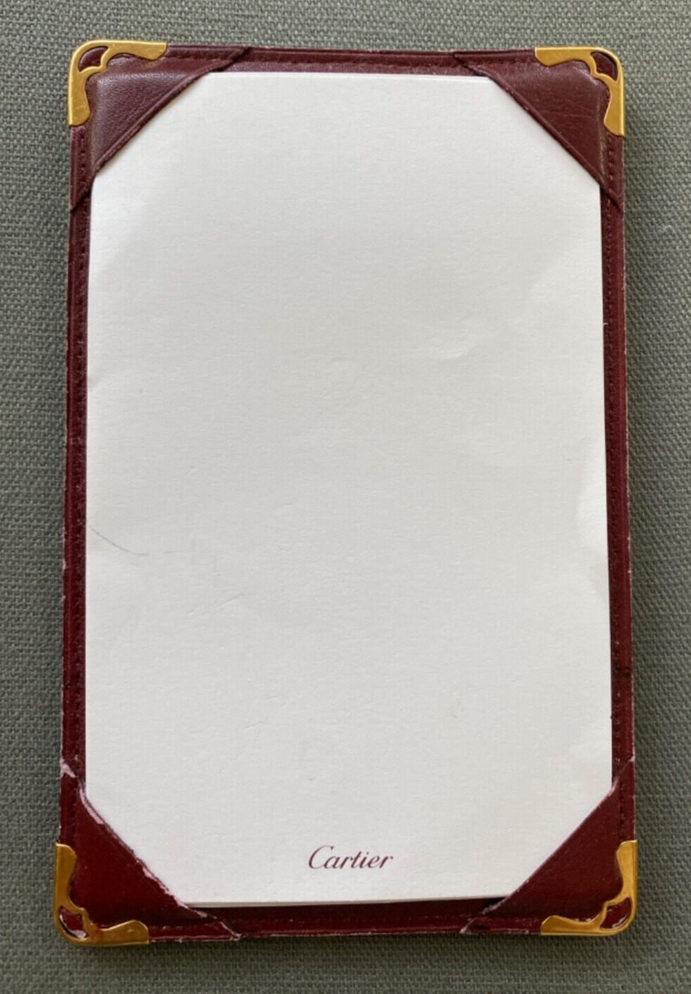 Authentic CARTIER Leather / Paper Notepad