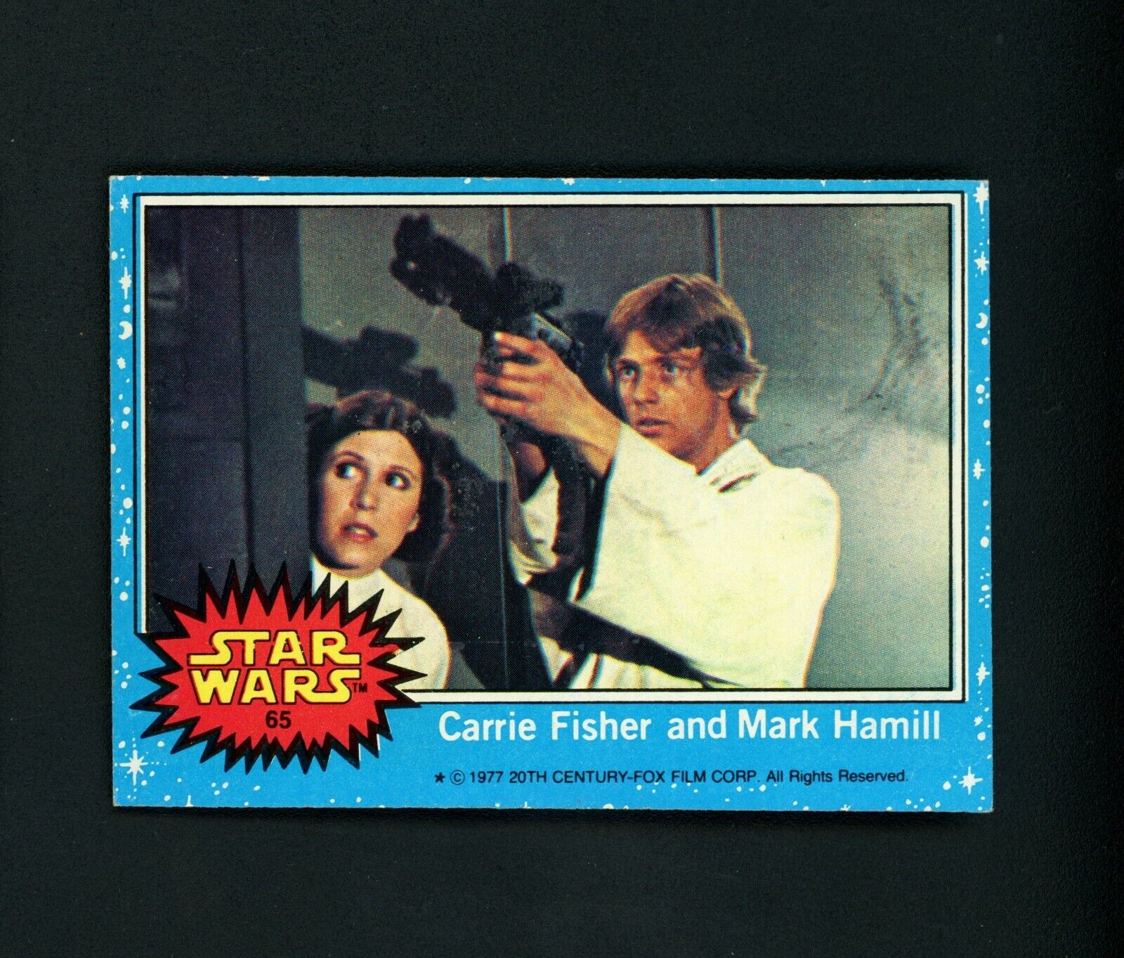 Carrie Fisher and Mark Hamill 1977 Topps Star Wars #65 MINT
