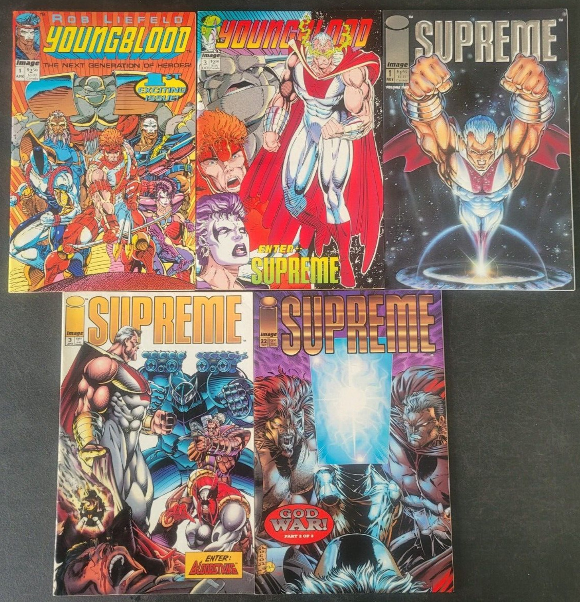 YOUNGBLOOD #1 & 3 (1992) IMAGE 1ST APPEARANCE 1ST SUPREME ROB LIEFELD BONUS