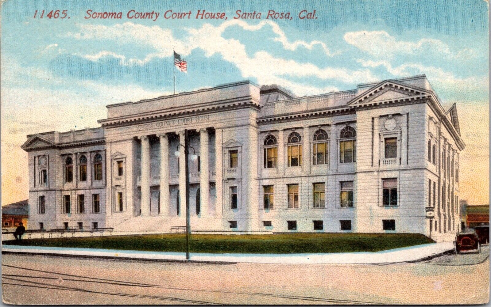 Postcard Sonoma County Courthouse in Santa Rosa, California~2735