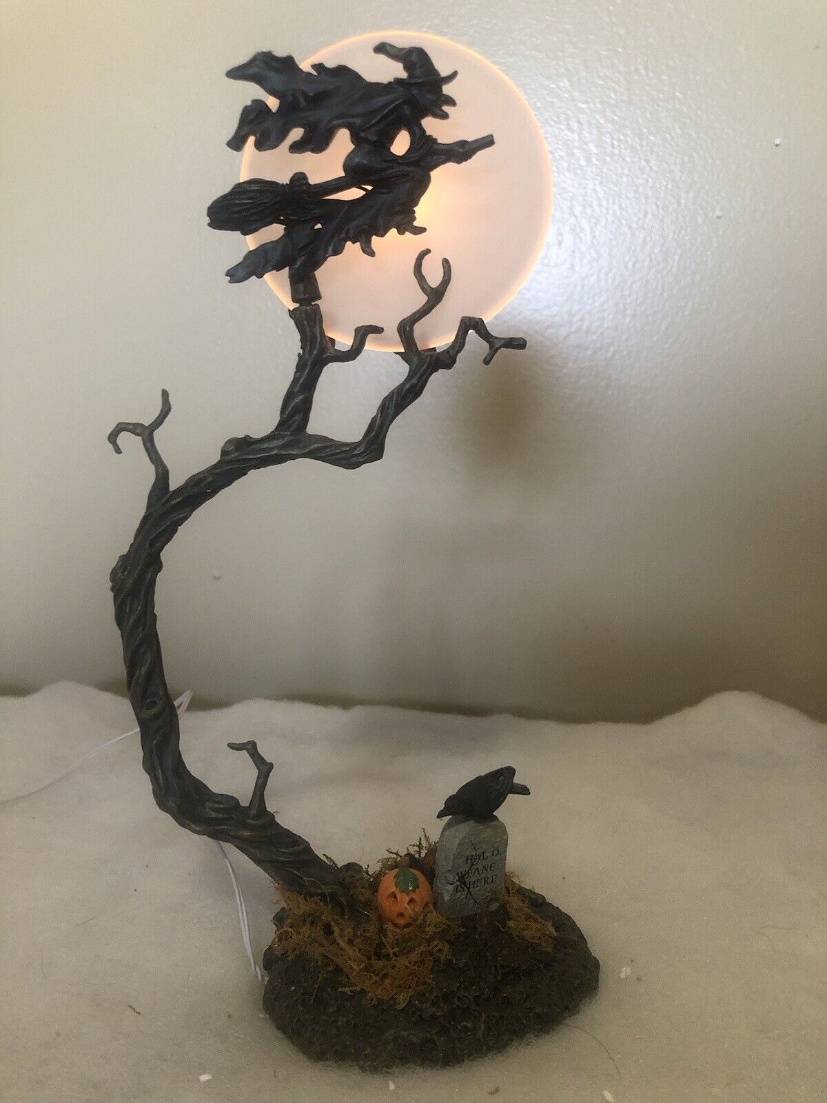 Witch by the Light of the Moon Dept 56 Halloween Snow Village Accessory 52879