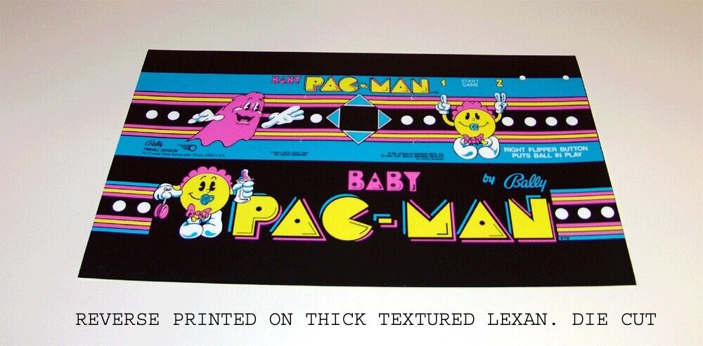 Bally Baby Pac Man Control Panel Overlay